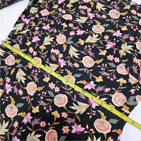 NWT LOFT Floral Ruffle Sleeve Midi Dress - Picture 12 of 13